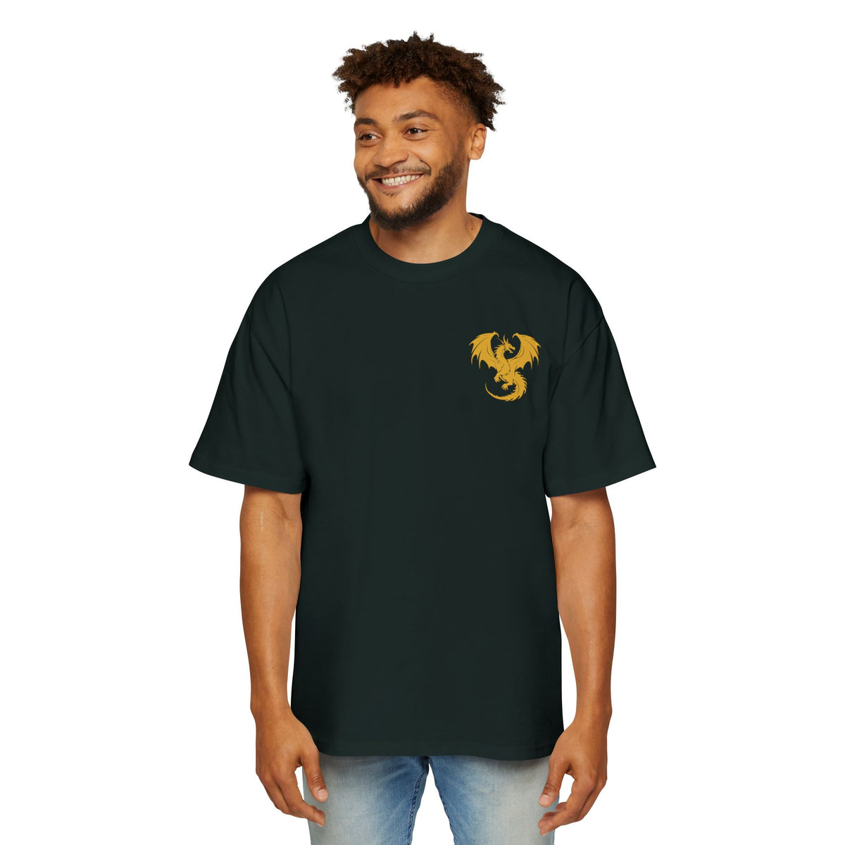 Oversized Men's T-Shirt - Gold Dragon MMR