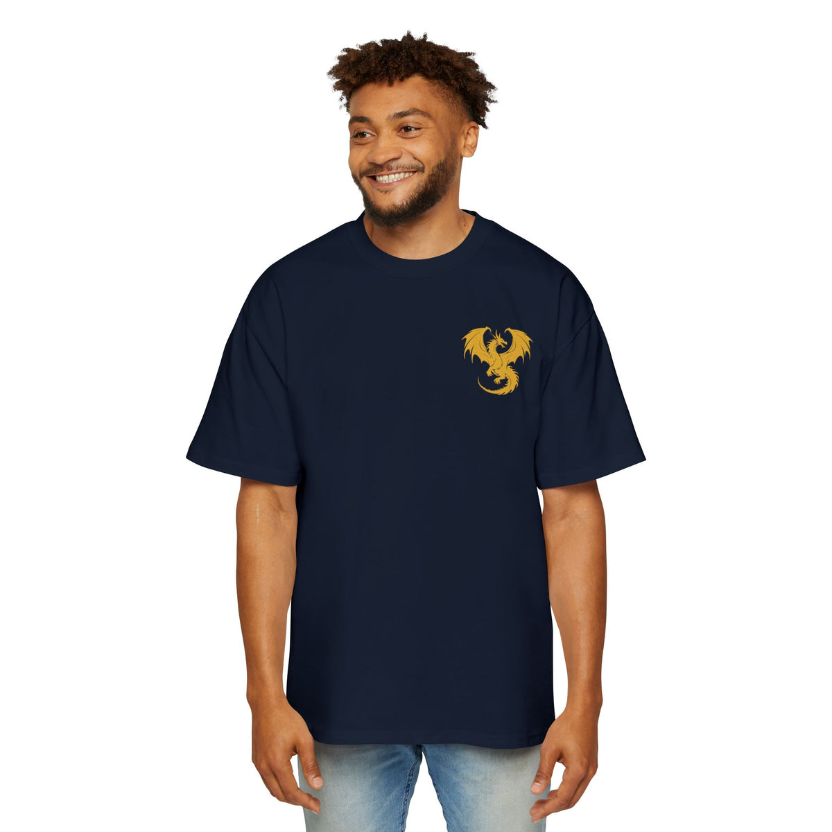 Oversized Men's T-Shirt - Gold Dragon MMR