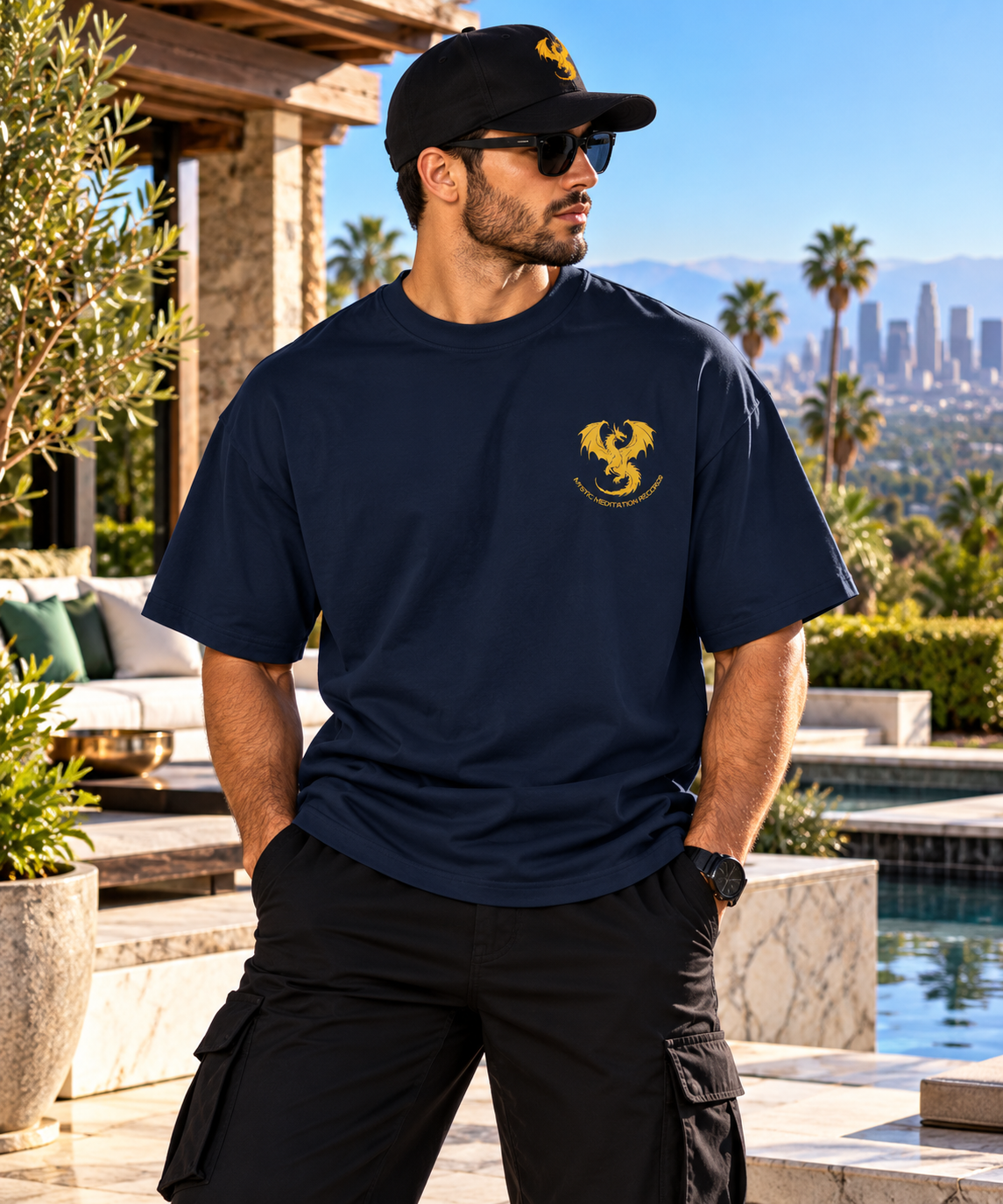 Oversized Cotton T-Shirt - Gold Dragon MMR (HV)