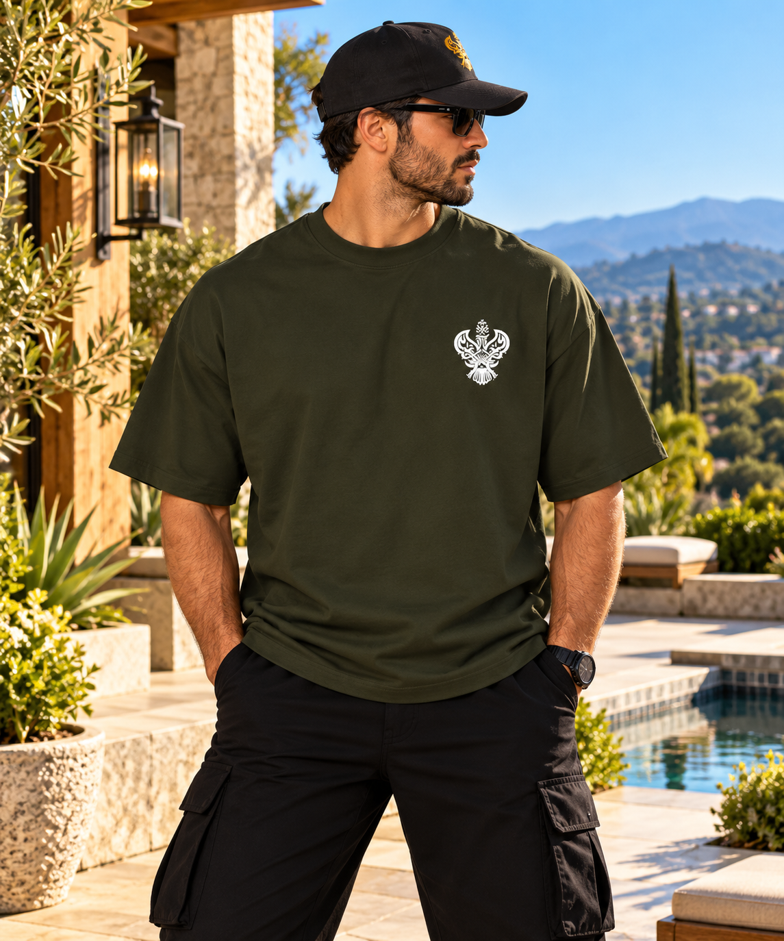 Oversized Cotton T-Shirt - SMC Hu Wal Haq (HV)
