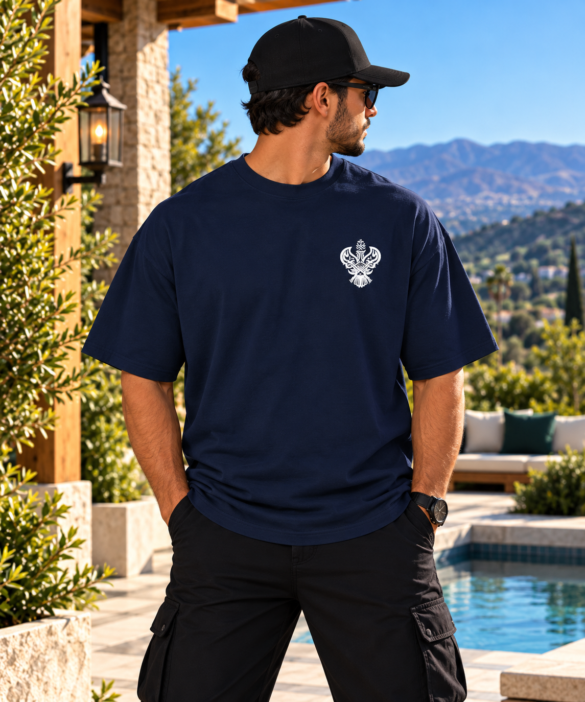 Oversized Cotton T-Shirt - SMC Hu Wal Haq (HV)