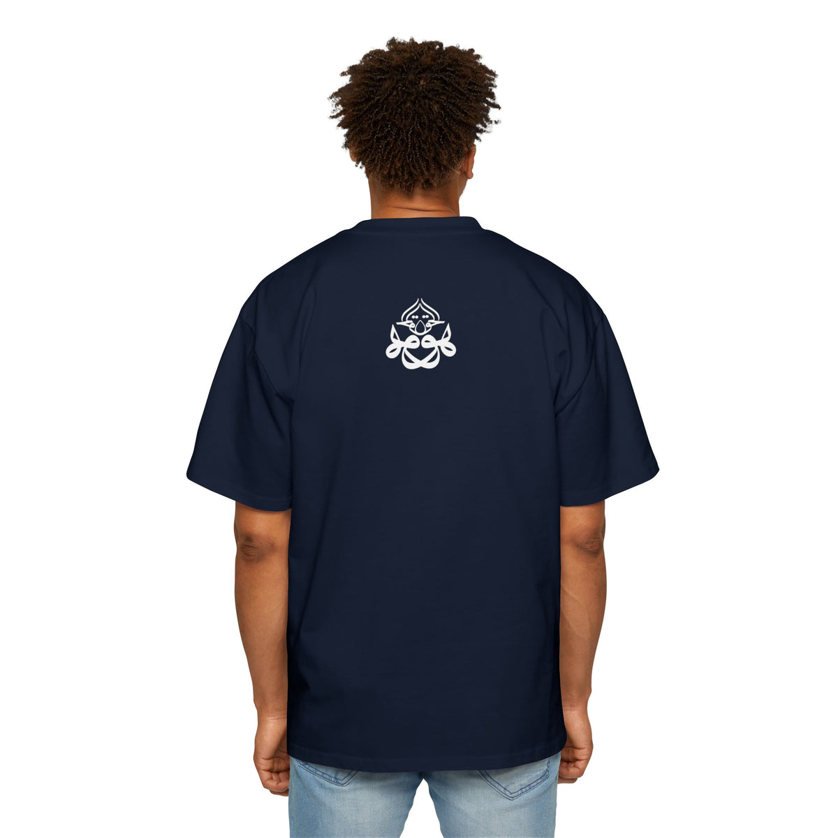 Heavyweight Oversized Cotton Tee - SMC Hu Wal Haq Chest & Back Graphic