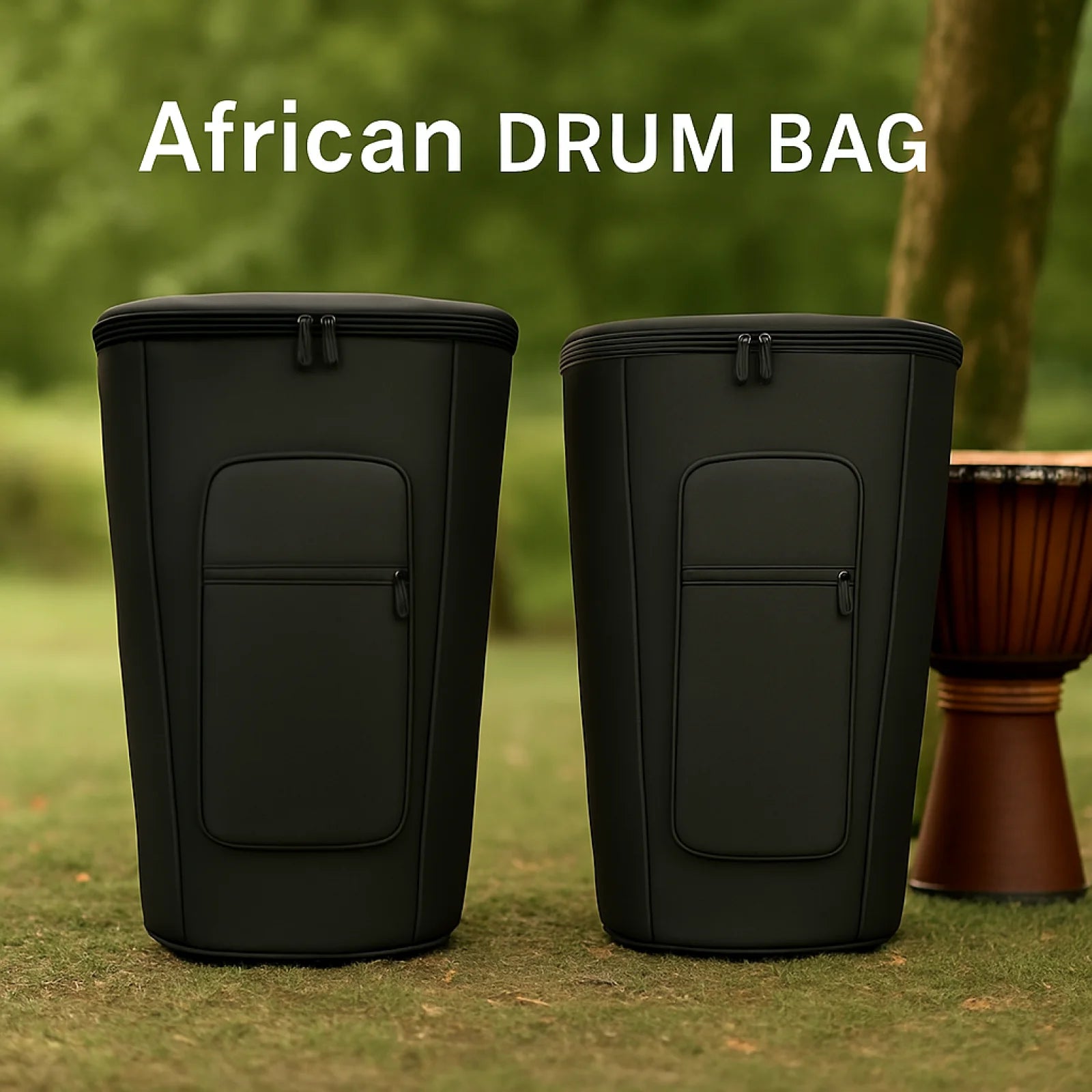 Djembe Drum Bag – Waterproof Shockproof African Drum Carry Case with Adjustable Straps
