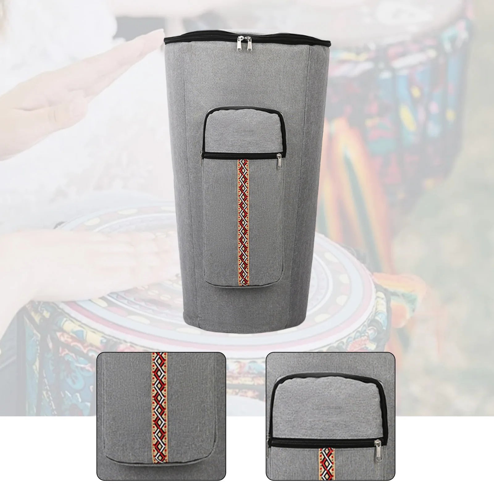 Djembe Drum Bag – Waterproof Shockproof African Drum Carry Case with Adjustable Straps