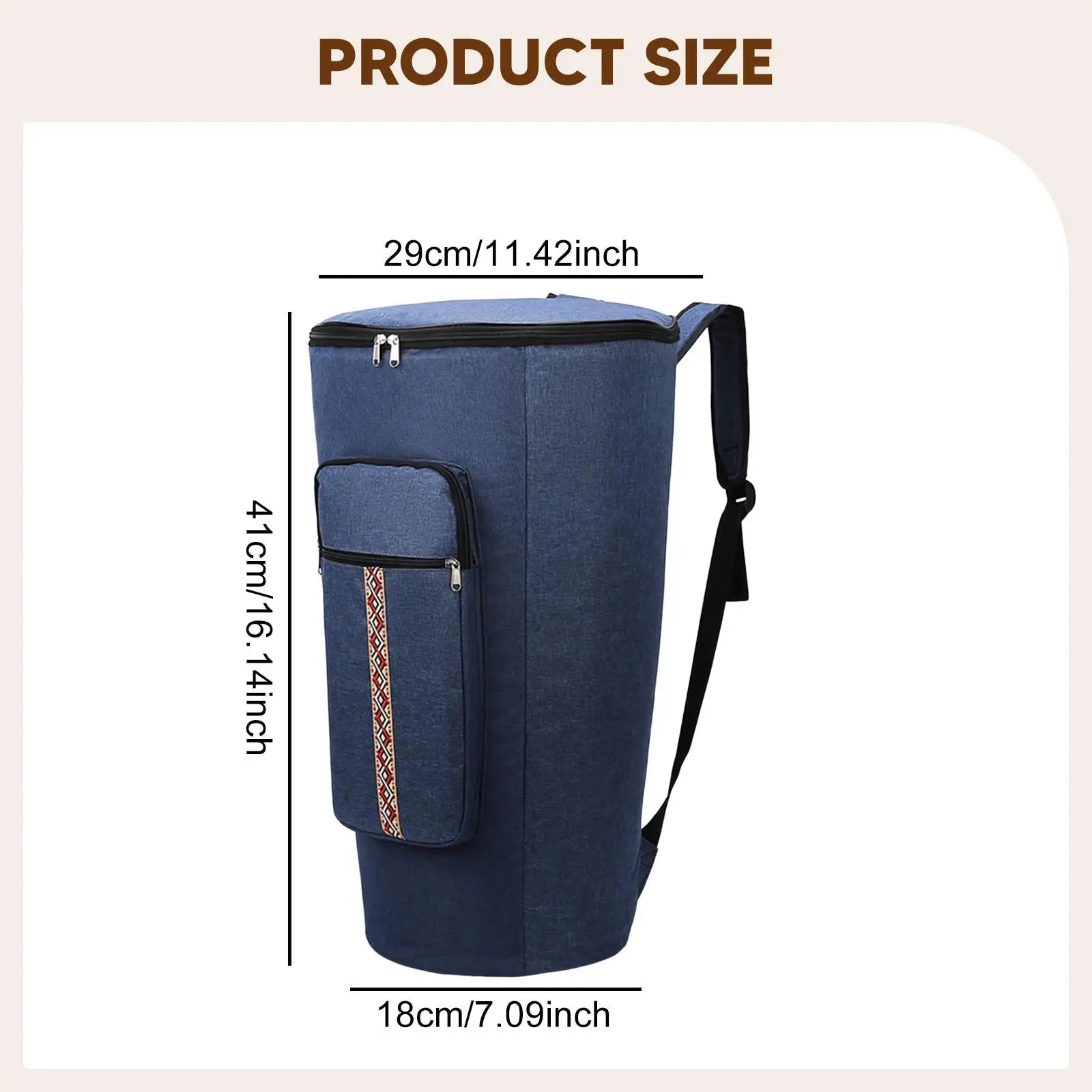 Djembe Drum Bag – Waterproof Shockproof African Drum Carry Case with Adjustable Straps
