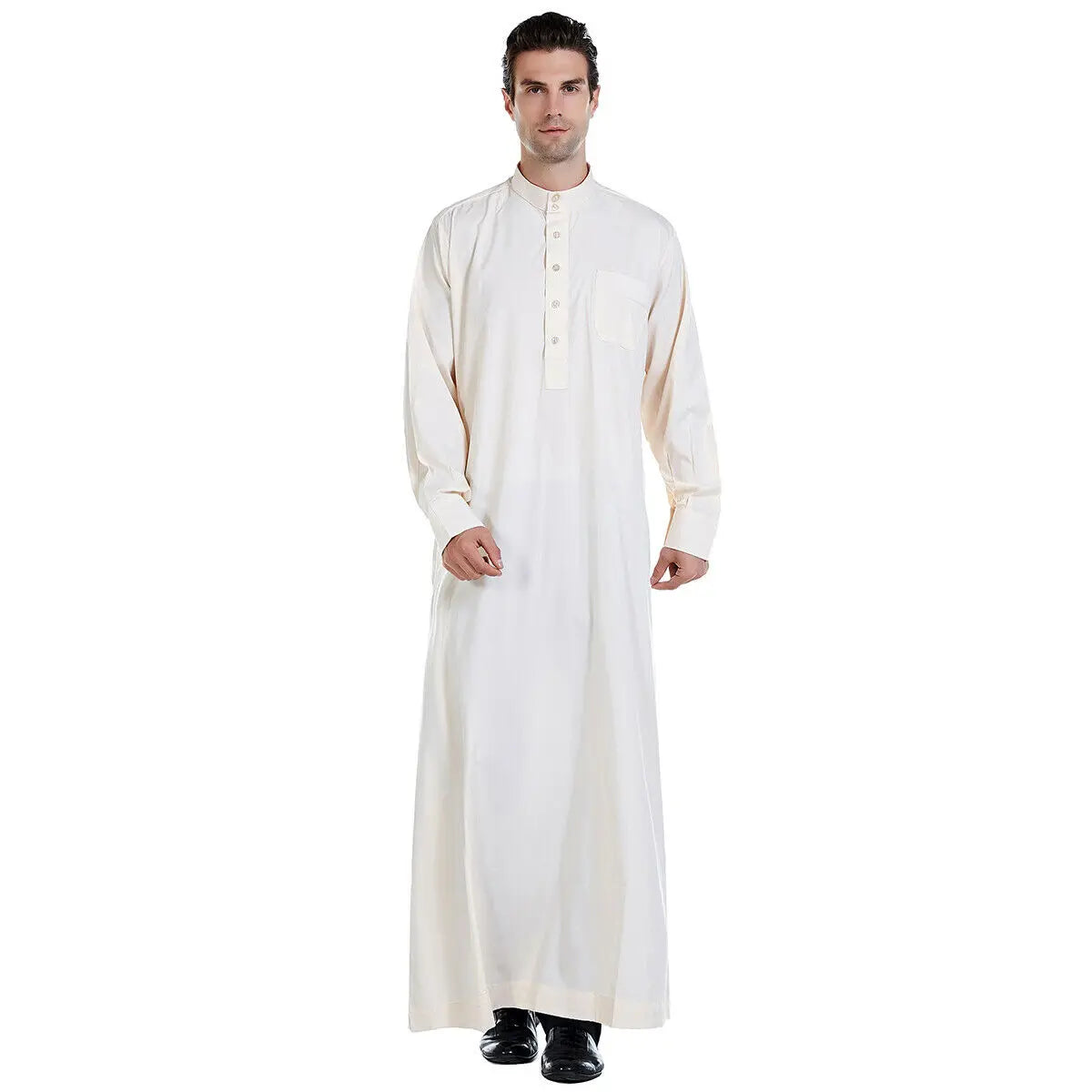 Men's Long Sleeve Robe Dubai Daffah Thobe Jubba