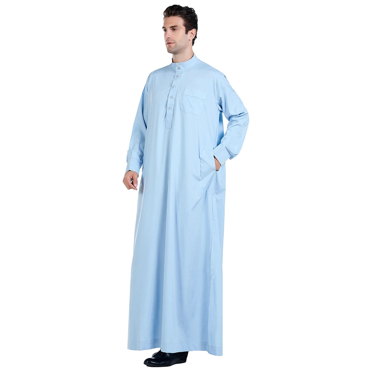 Men's Long Sleeve Robe Dubai Daffah Thobe Jubba