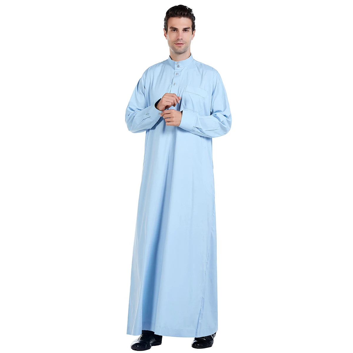Men's Long Sleeve Robe Dubai Daffah Thobe Jubba