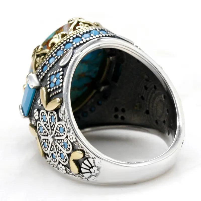 Beautiful Turquoise Turkish Ring for Men