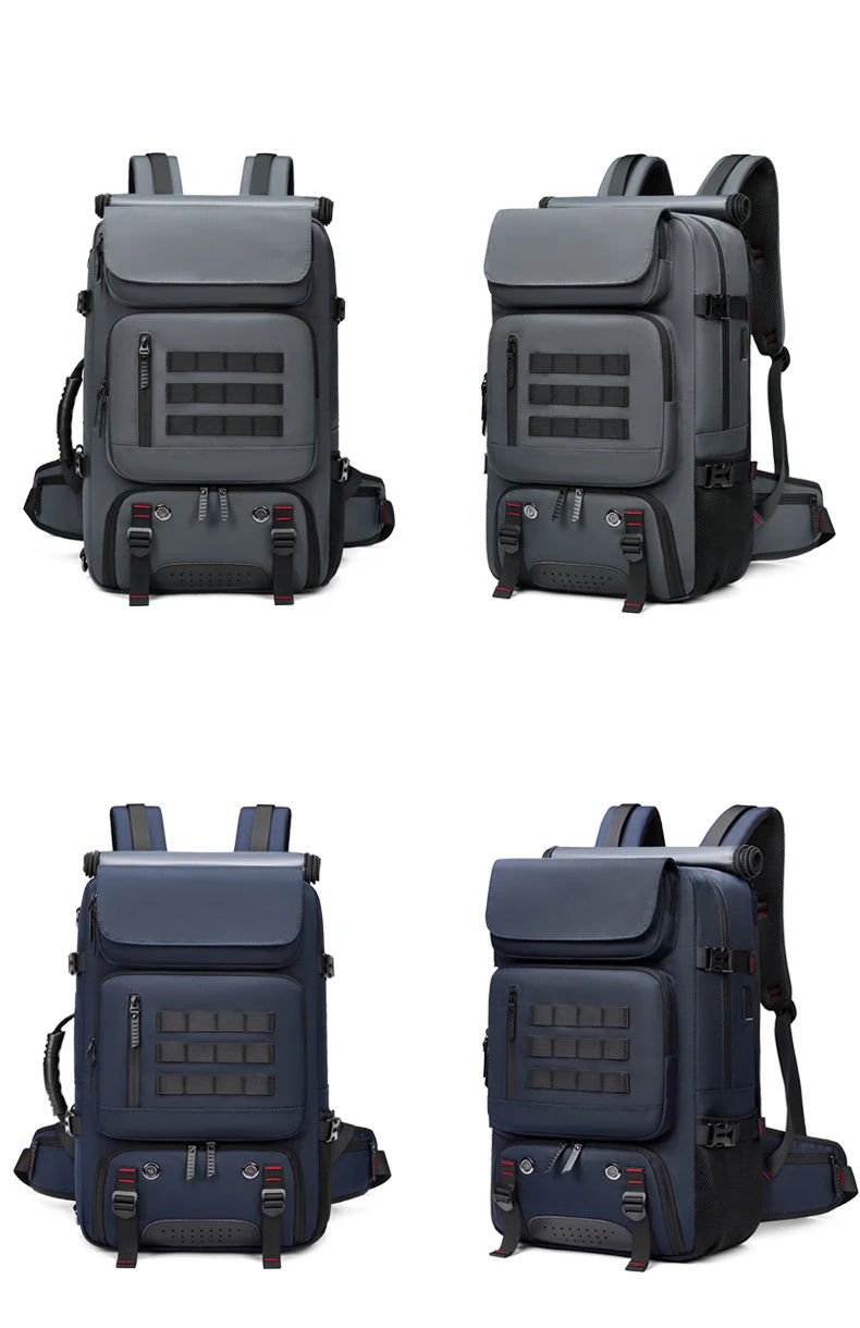 Waterproof Travel Backpack – 50L with USB Charging & Separate Shoe Bag