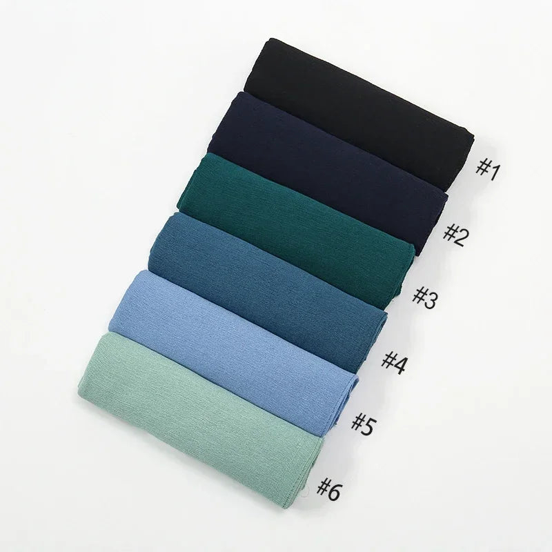Breathable Crinkle Hijab – Large Rayon Scarf for Modest Muslim Fashion for Women