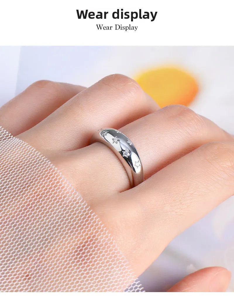 Starry Halo Moissanite Ladies Ring – 925 Sterling Silver, 18K Gold Plated, VVS1 D Color 3EX Cut