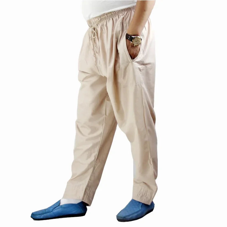 Loose Cotton Wide‑Leg Islamic Trousers