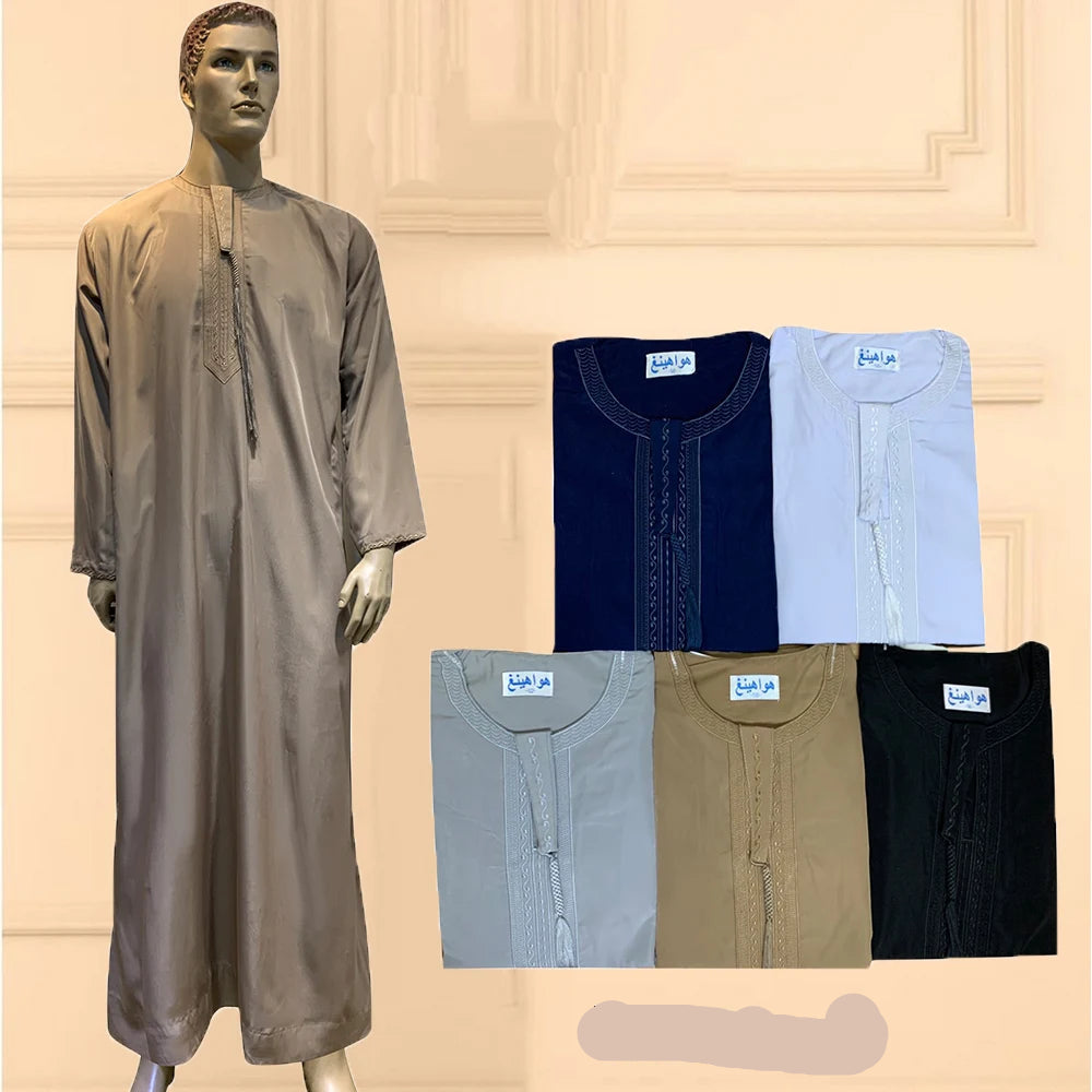 Men's Long Sleeve Aman Abaya Jubba Thobe