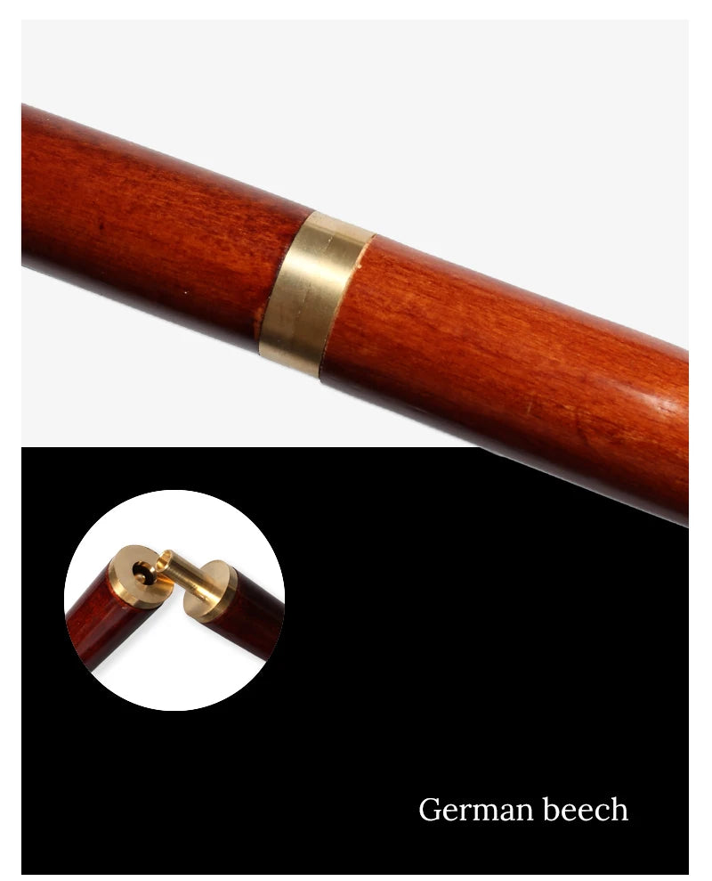 3-Style Handcrafted 95cm German Beech Walking Canes – Eagle, Owl and Leopard Handles