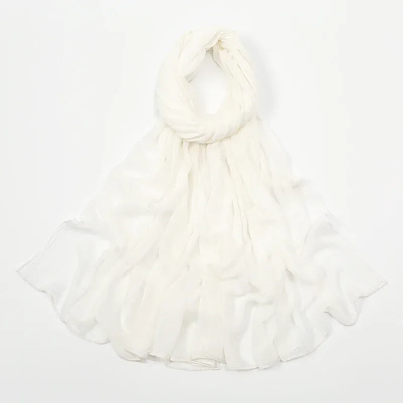 Breathable Crinkle Hijab – Large Rayon Scarf for Modest Muslim Fashion for Women