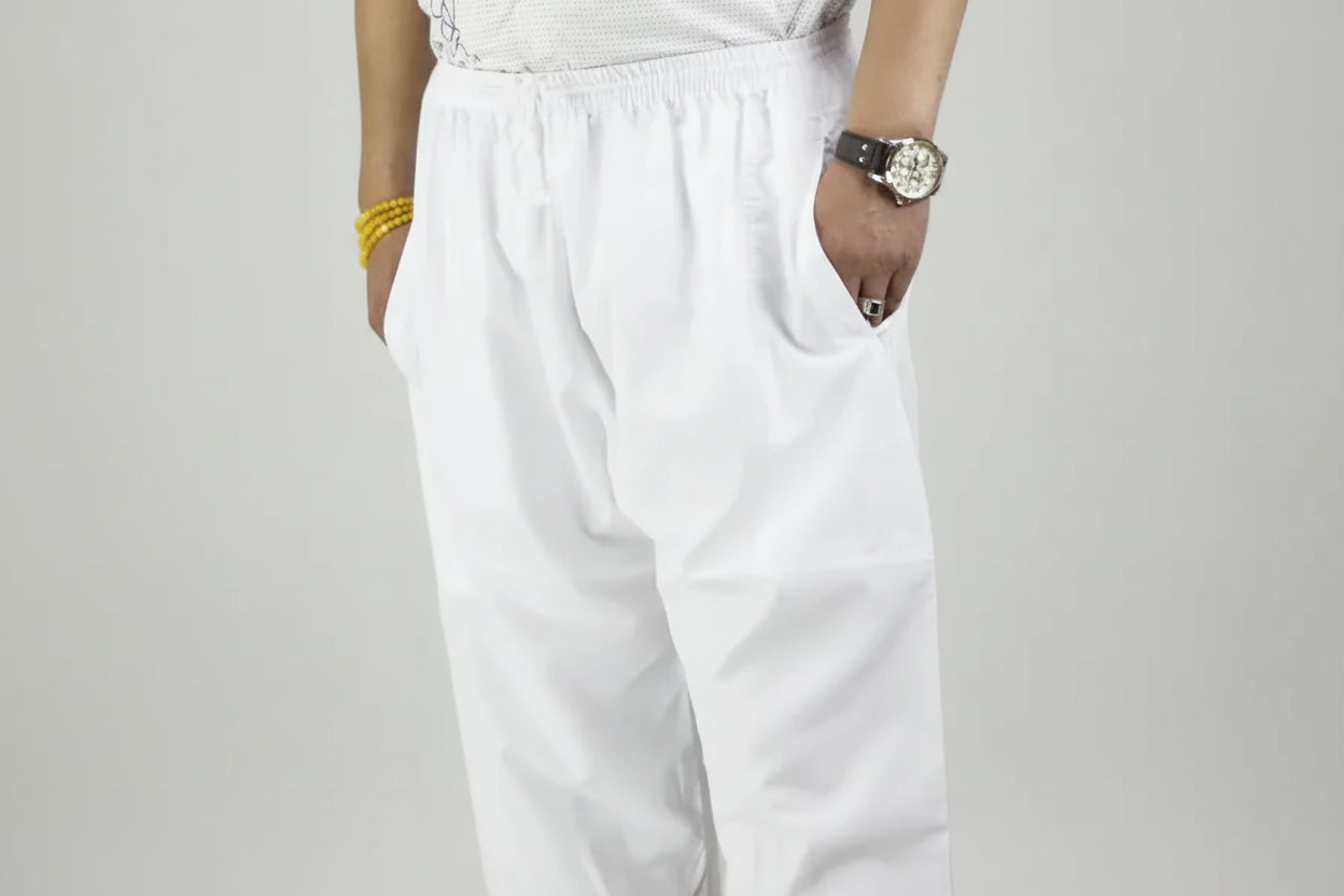 Loose Cotton Wide‑Leg Islamic Trousers