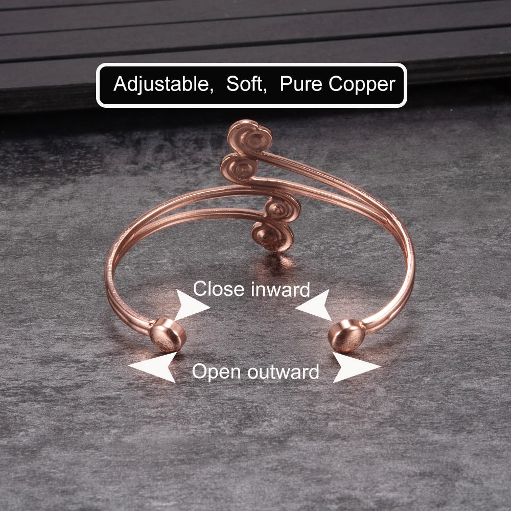 Limited Pure Copper Magnetic Therapy Bracelet – Zirconia & Powerful Healing Magnets for Women