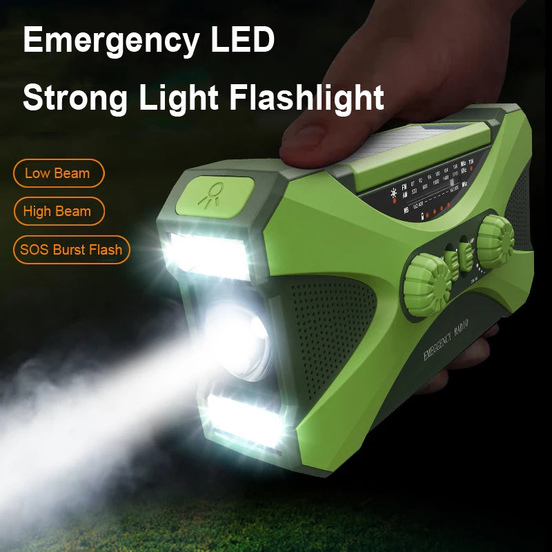 Emergency Weather Radio – 20000mAh Solar Power Bank with AM/FM/NOAA, SOS Alarm & Flashlight