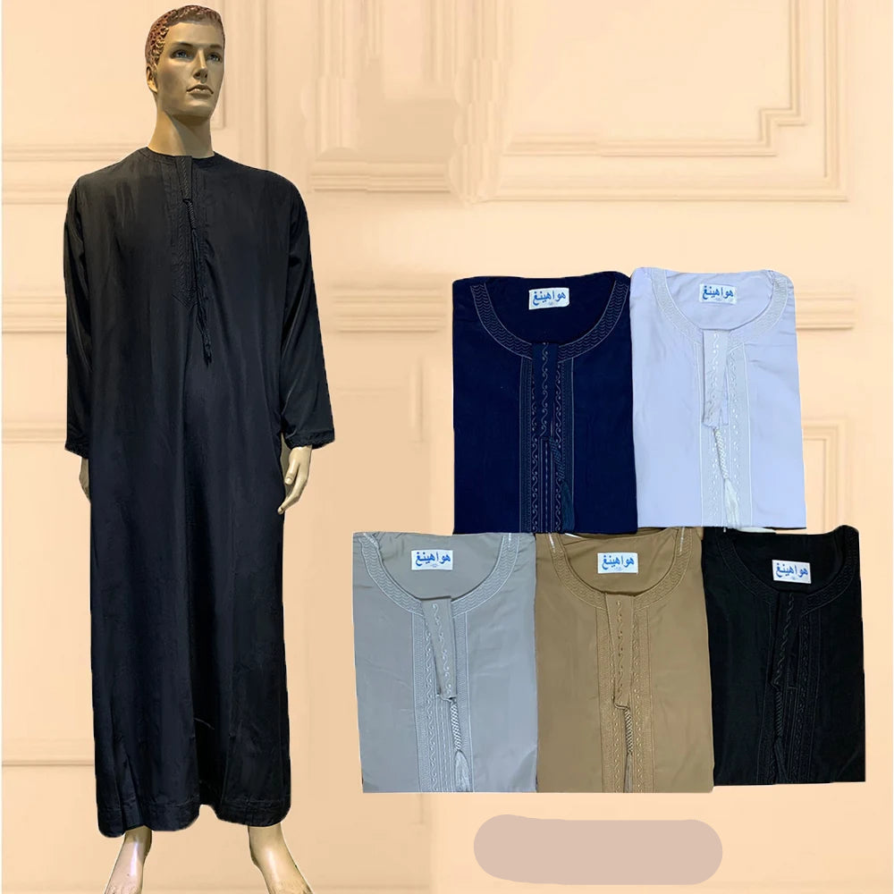 Men's Long Sleeve Aman Abaya Jubba Thobe