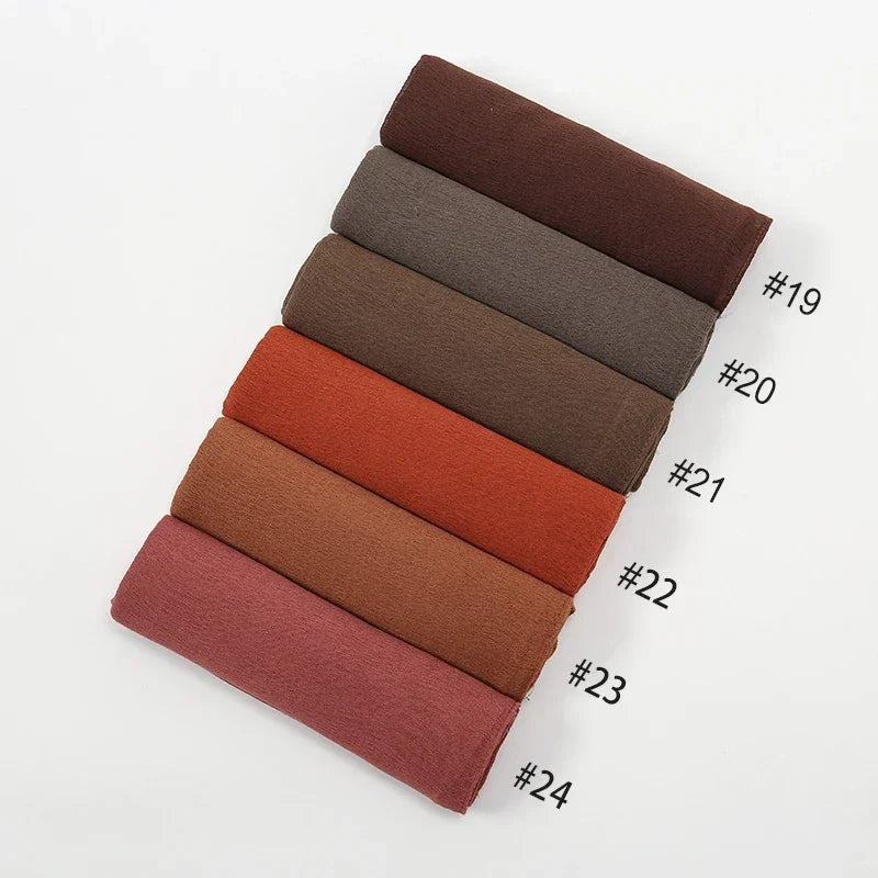 Breathable Crinkle Hijab – Large Rayon Scarf for Modest Muslim Fashion for Women