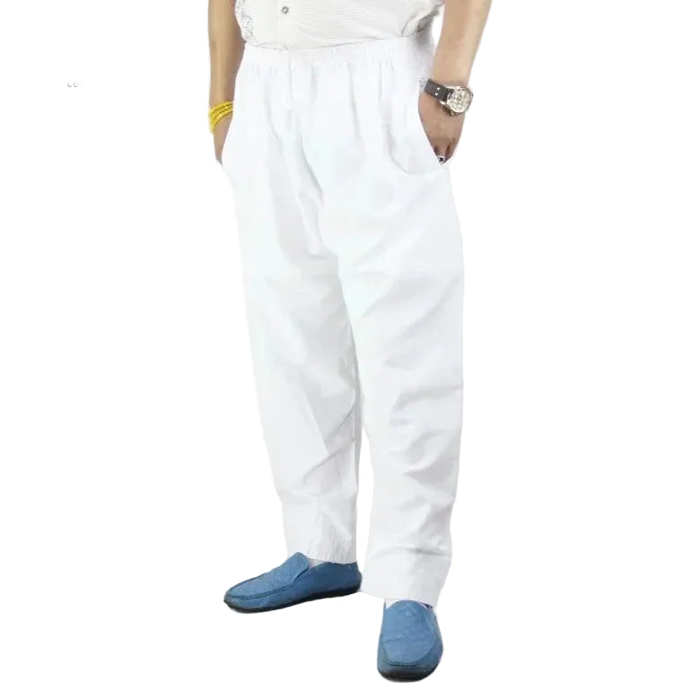 Loose Cotton Wide‑Leg Islamic Trousers