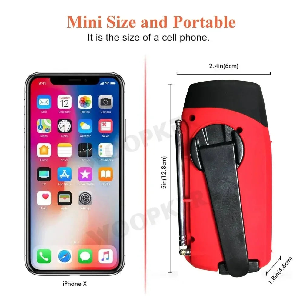 Emergency Weather Radio – 20000mAh Solar Power Bank with AM/FM/NOAA, SOS Alarm & Flashlight