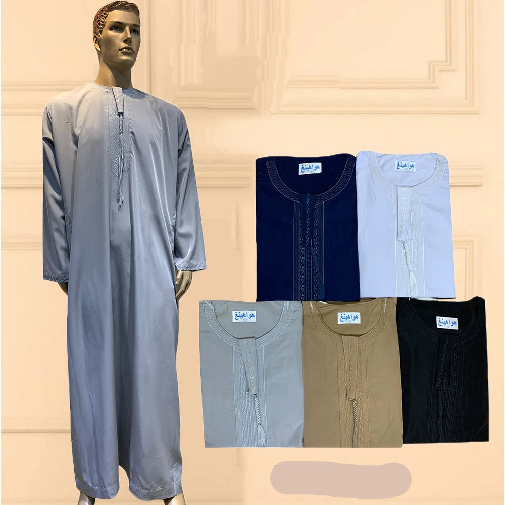 Men's Long Sleeve Aman Abaya Jubba Thobe