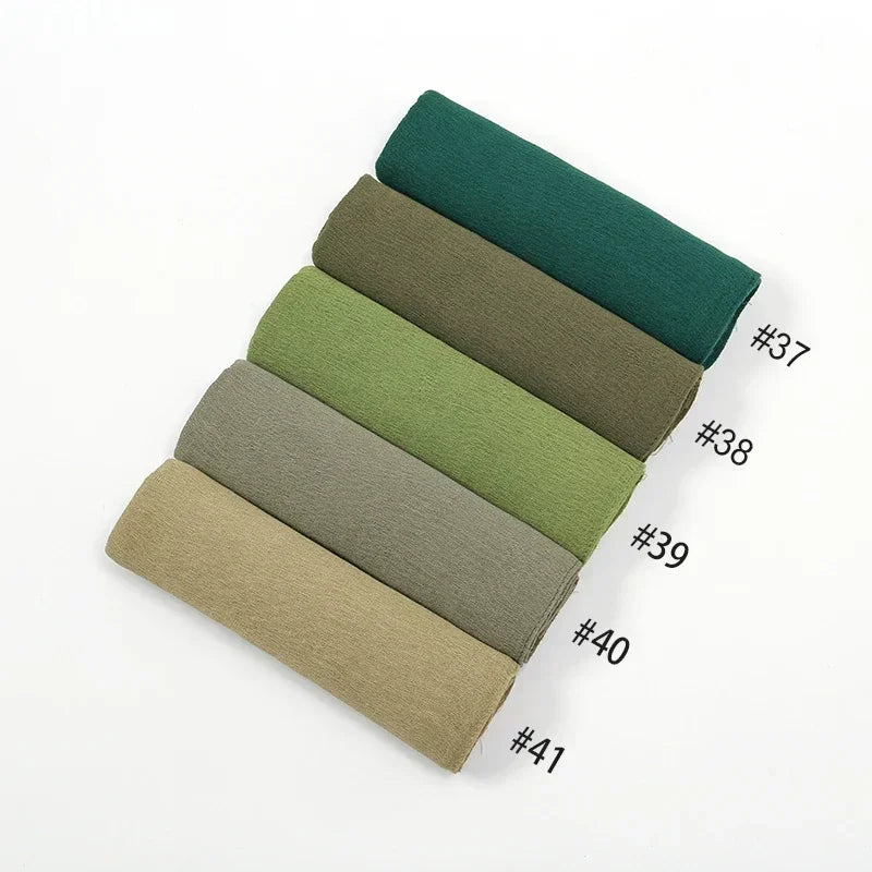 Breathable Crinkle Hijab – Large Rayon Scarf for Modest Muslim Fashion for Women