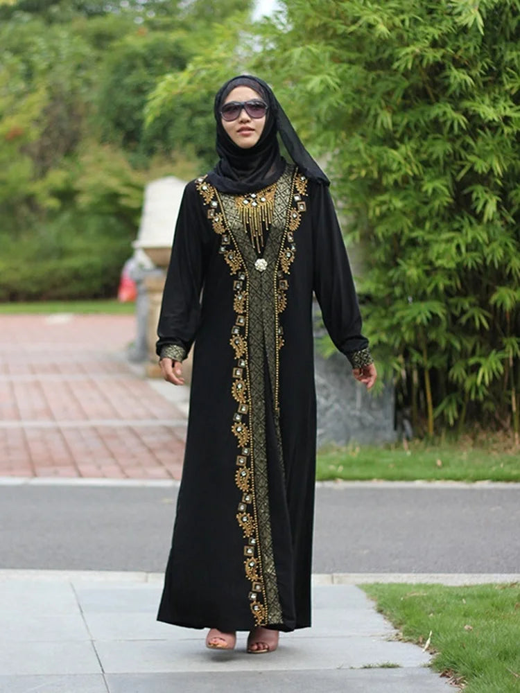 Sequin Beading Kaftan Abaya for Women