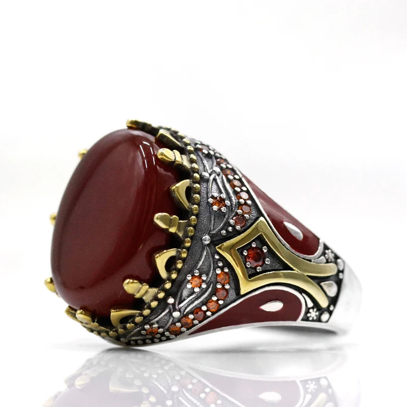 Turkish Aqiq Sunnah Ring for Men