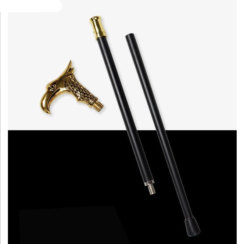 Eagle Head Sunnah Cane – 90cm Detachable Walking Stick with Zinc Alloy Handle & Iron Shaft