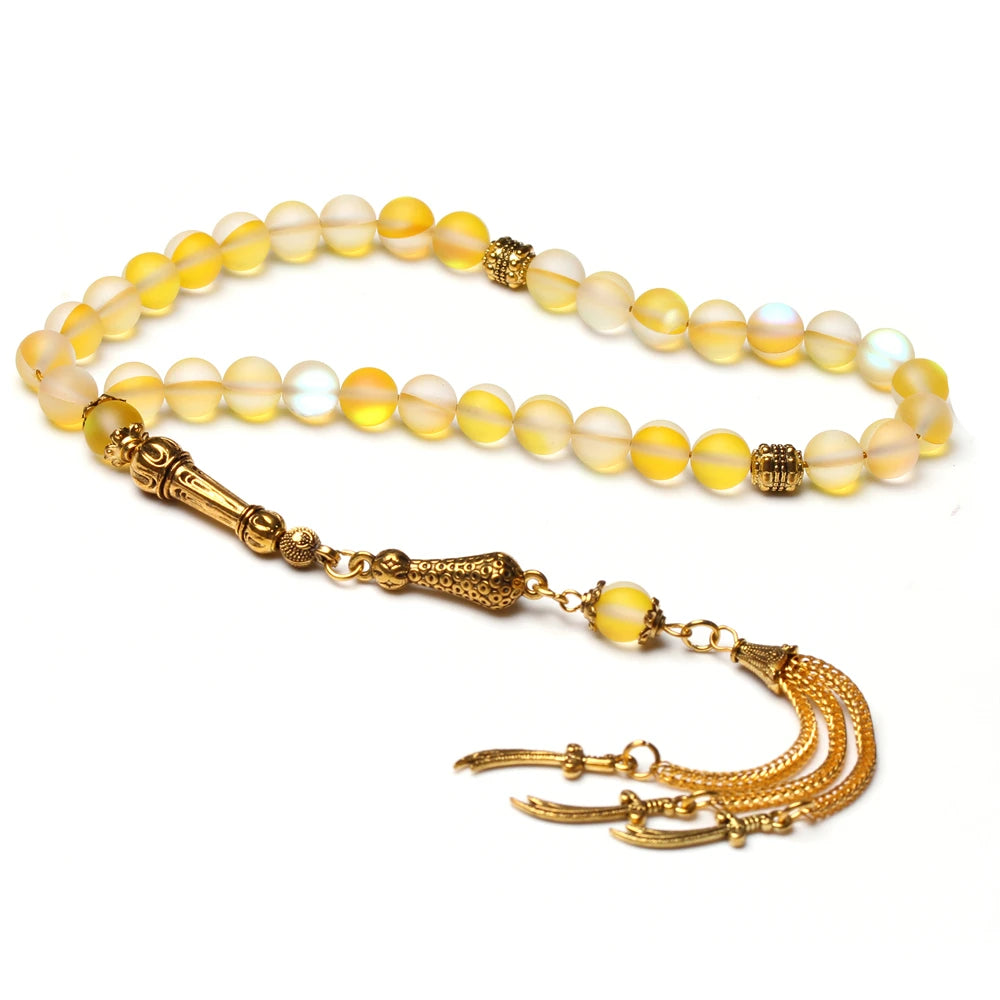 Crystal Tasbih and Bracelet โ 33 to 99 Prayer Beads for Dhikr with Shining Synthetic Stones