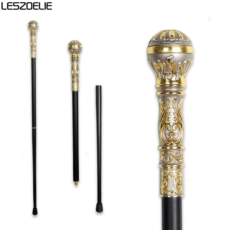 Unisex Luxury Walking Cane – Gold Detachable Stick in 5 Elegant Colors, 93cm