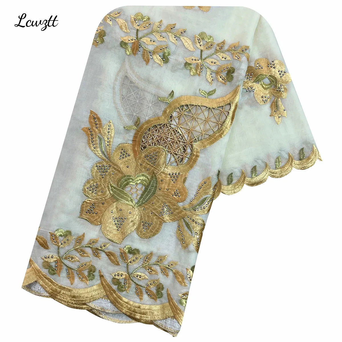 African Cotton Hijab Scarf – Hollow Out Design, Big Size Muslim Women Shawl