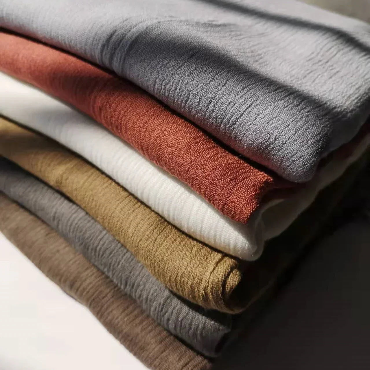 Breathable Crinkle Hijab – Large Rayon Scarf for Modest Muslim Fashion for Women