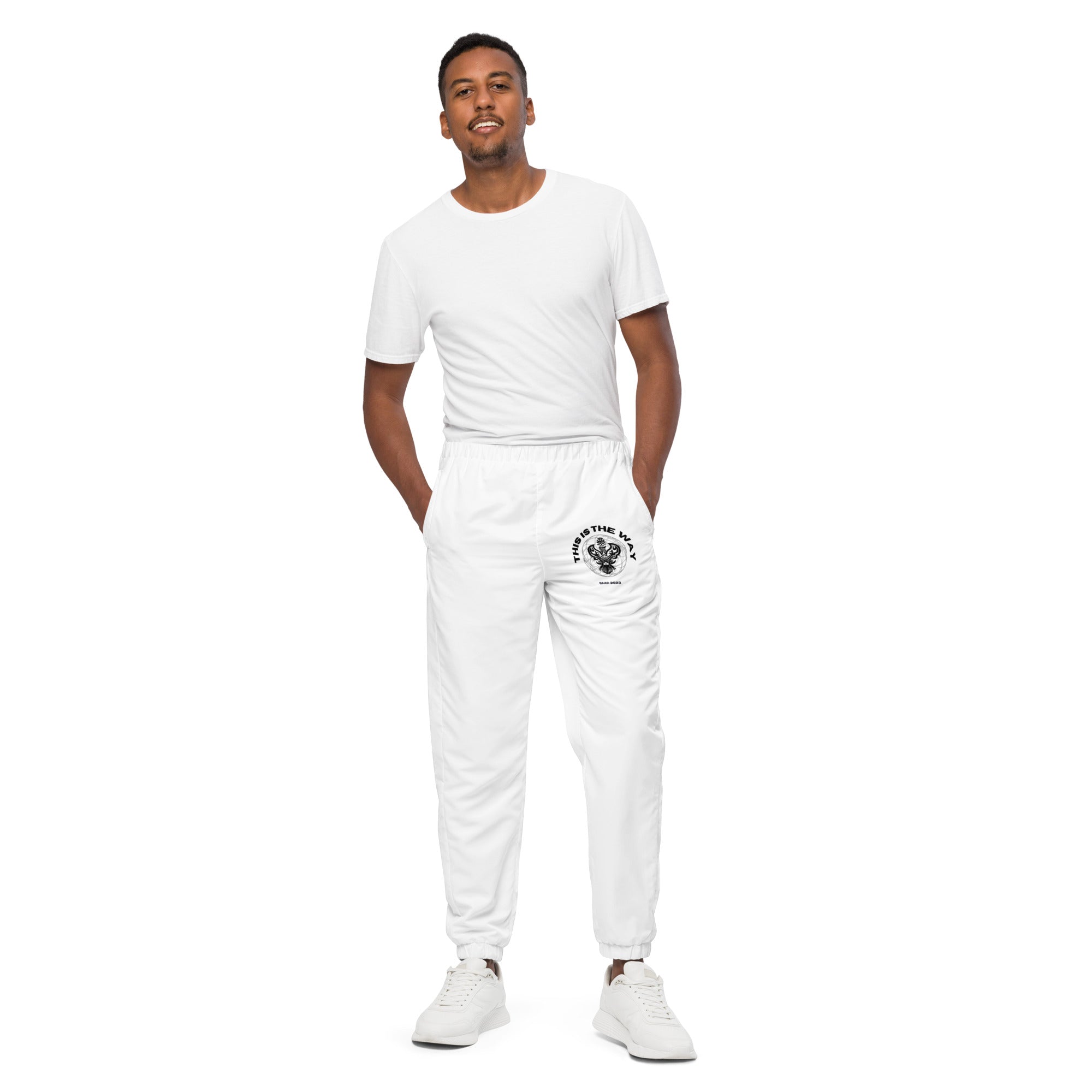 SMC THIS IS THE WAY WHITE TRACK PANTS