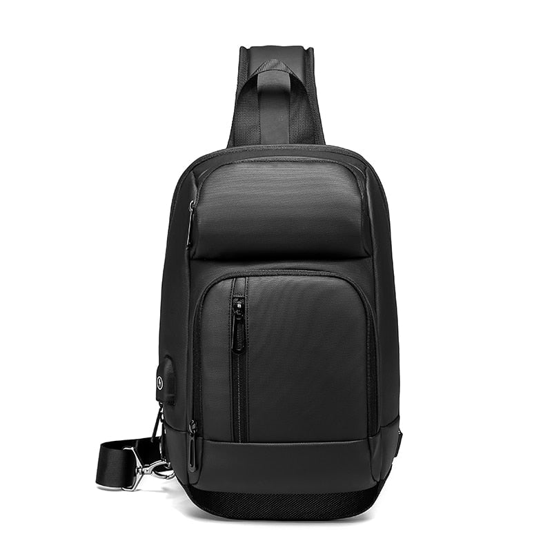 EURCOOL Men USB Charging Shoulder Crossbody Bags