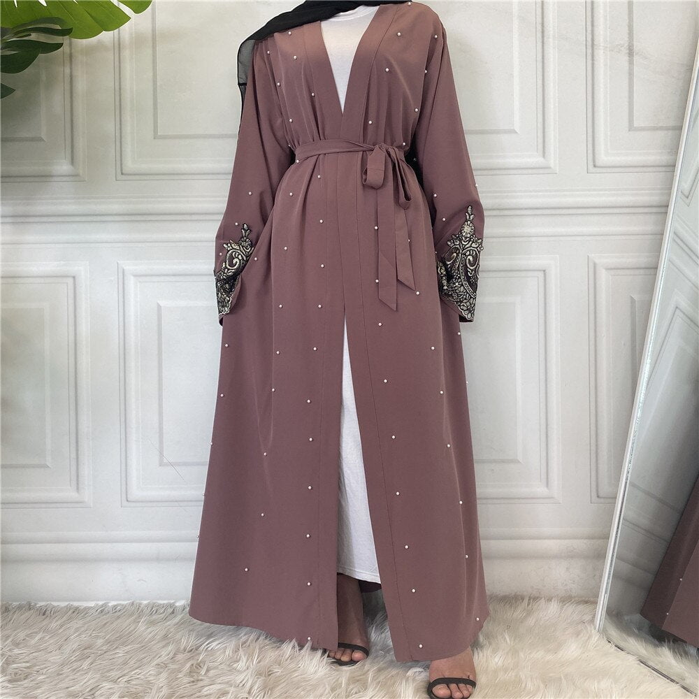 The Pearls & Lace Abaya For Women