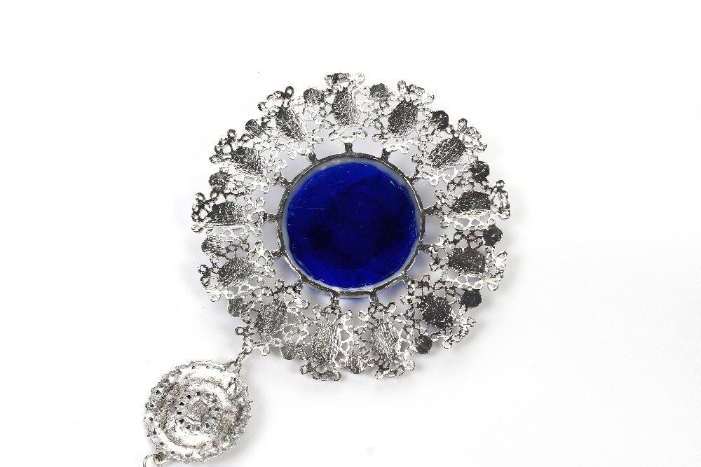 EVIL EYE 1 PCS 21*13cm Turkish Extra Large Pendant Blue Eye Interior With Petal Shape Charm