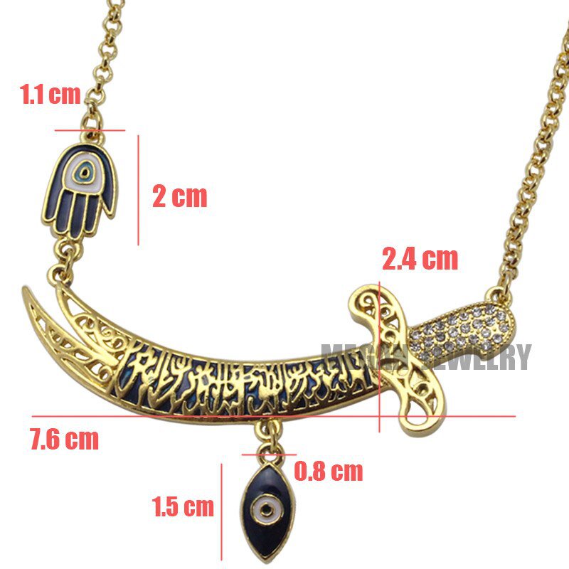HANDMADE TURKISH EVIL EYE HAND OF FATIMA NECKLACE FOR WOMEN