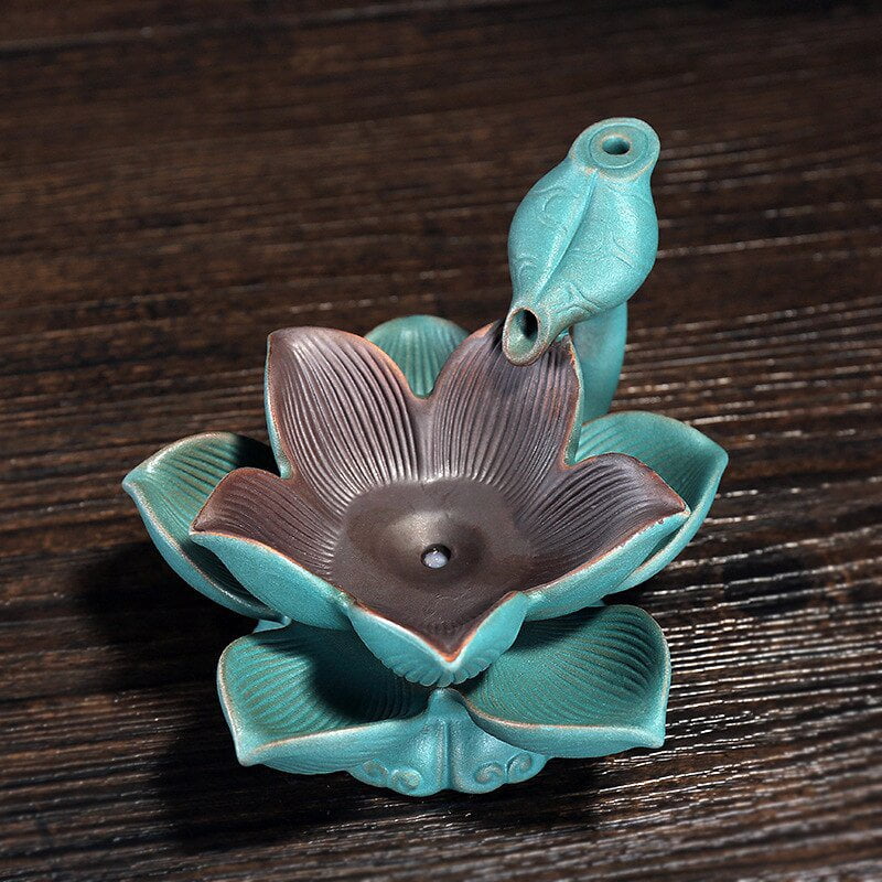 Ceramics Led Lotus Incense Burner