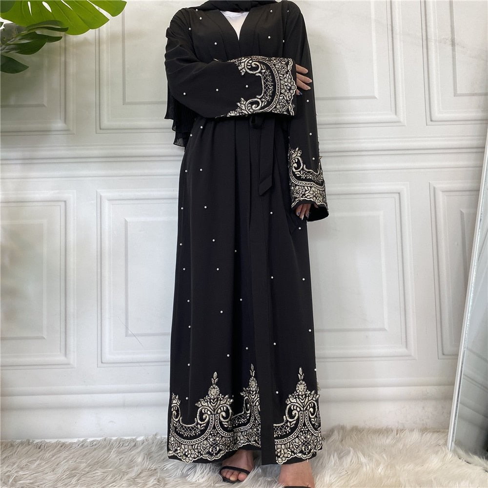 The Pearls & Lace Abaya For Women
