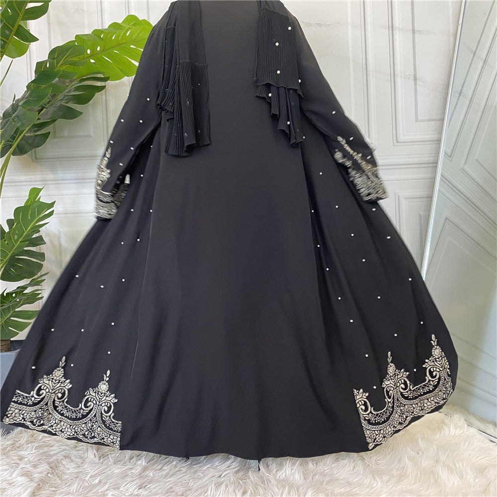 The Pearls & Lace Abaya For Women