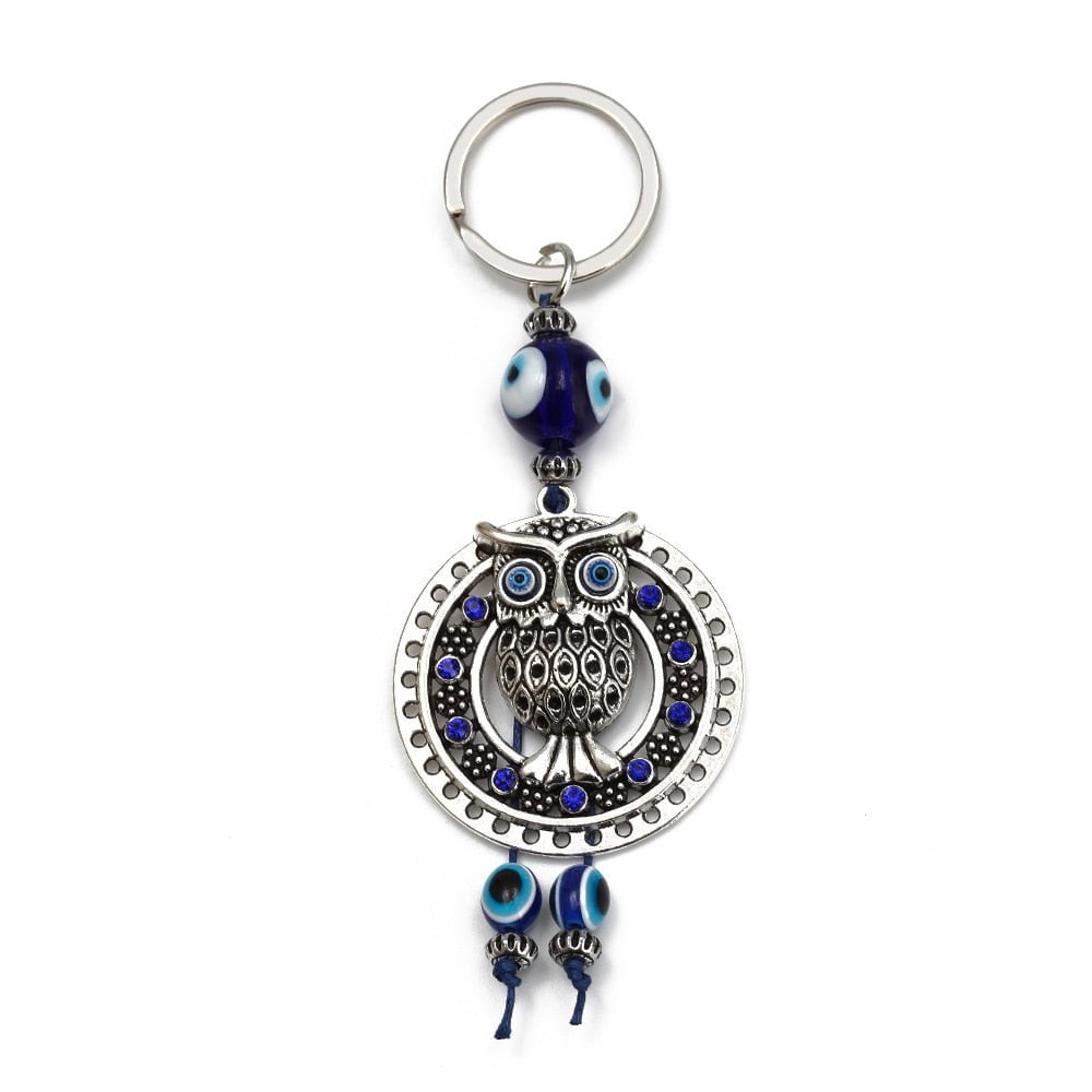 Turkish Evil Eye Protection Owl Key Chain