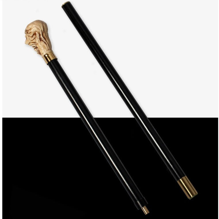 Retro Lion-Head Resin Handle Decorative stick