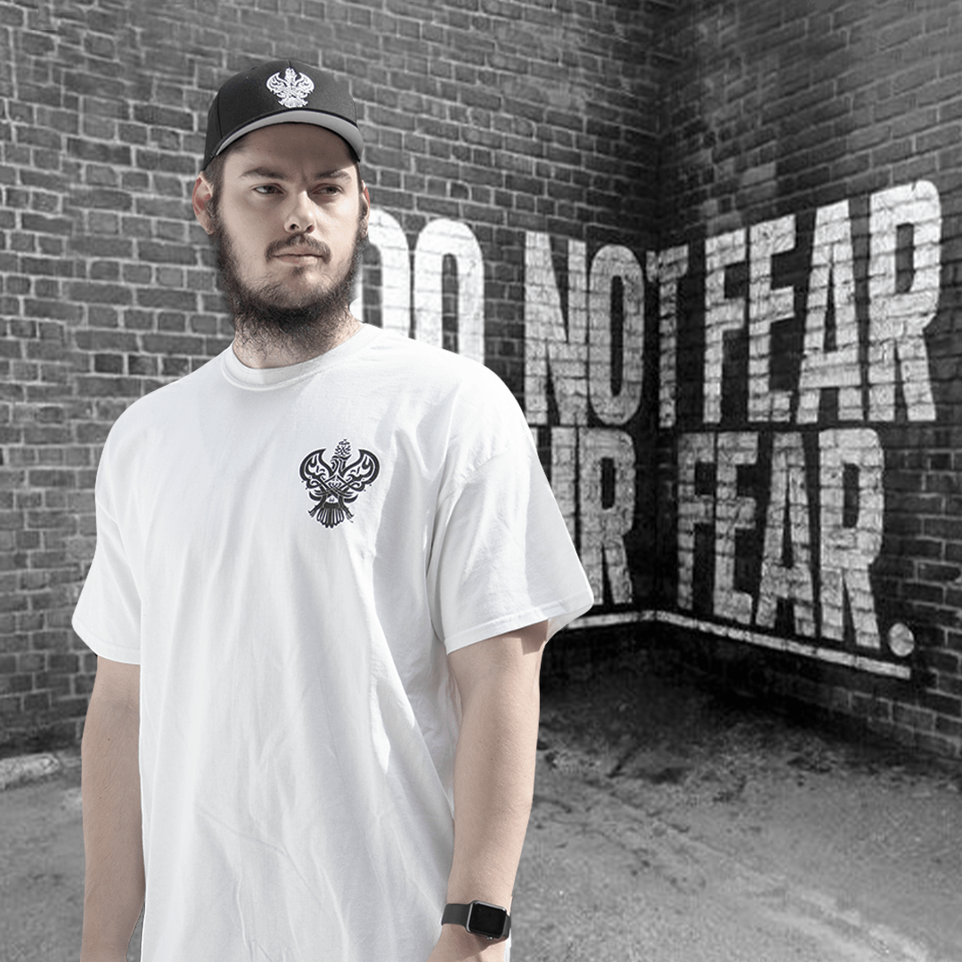 Sufi Meditation T-Shirt (Black / White) with Iconic Phoenix Design.