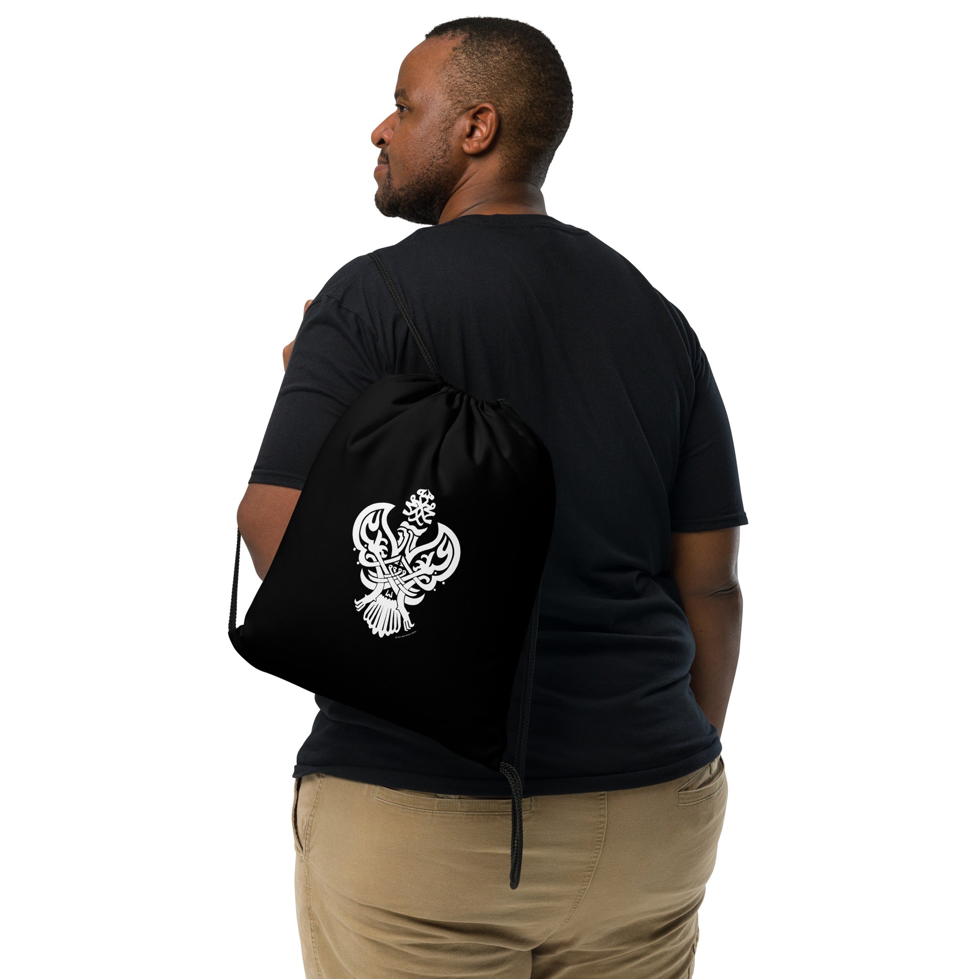 SMC Power Black Drawstring bag