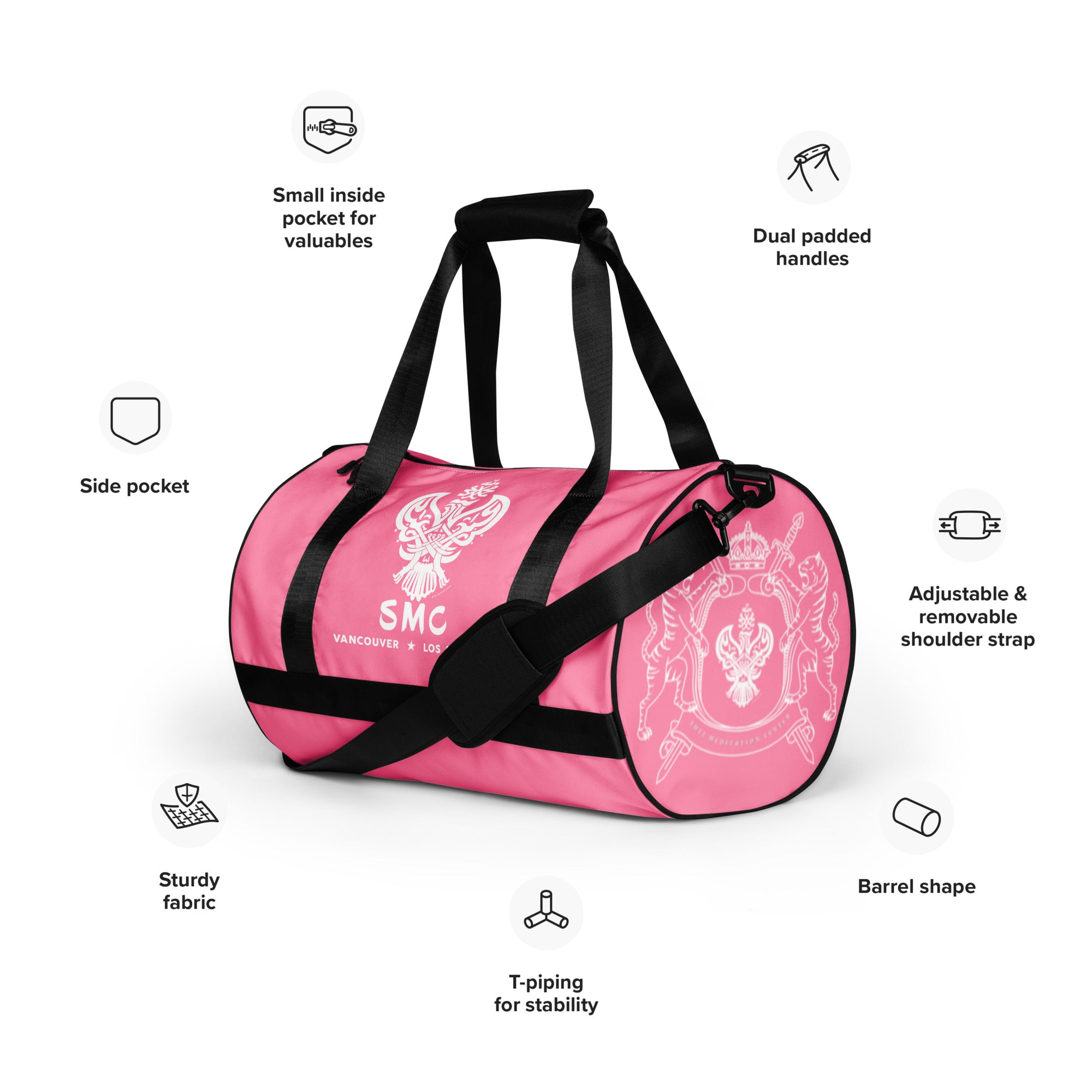 SMC Pink gym bag