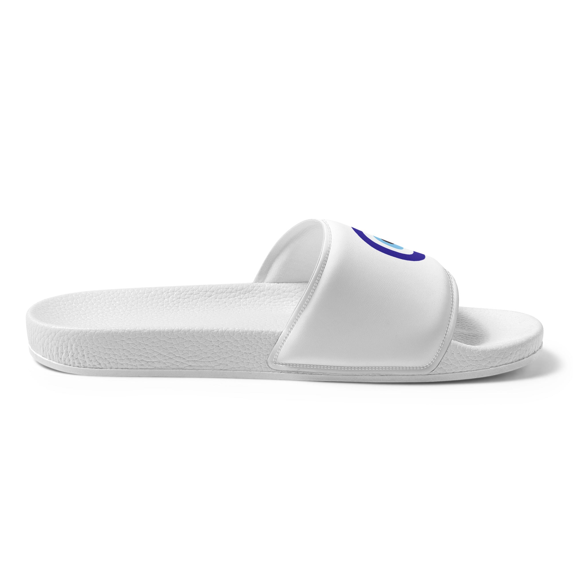 Men’s slides Evil Eye Design White